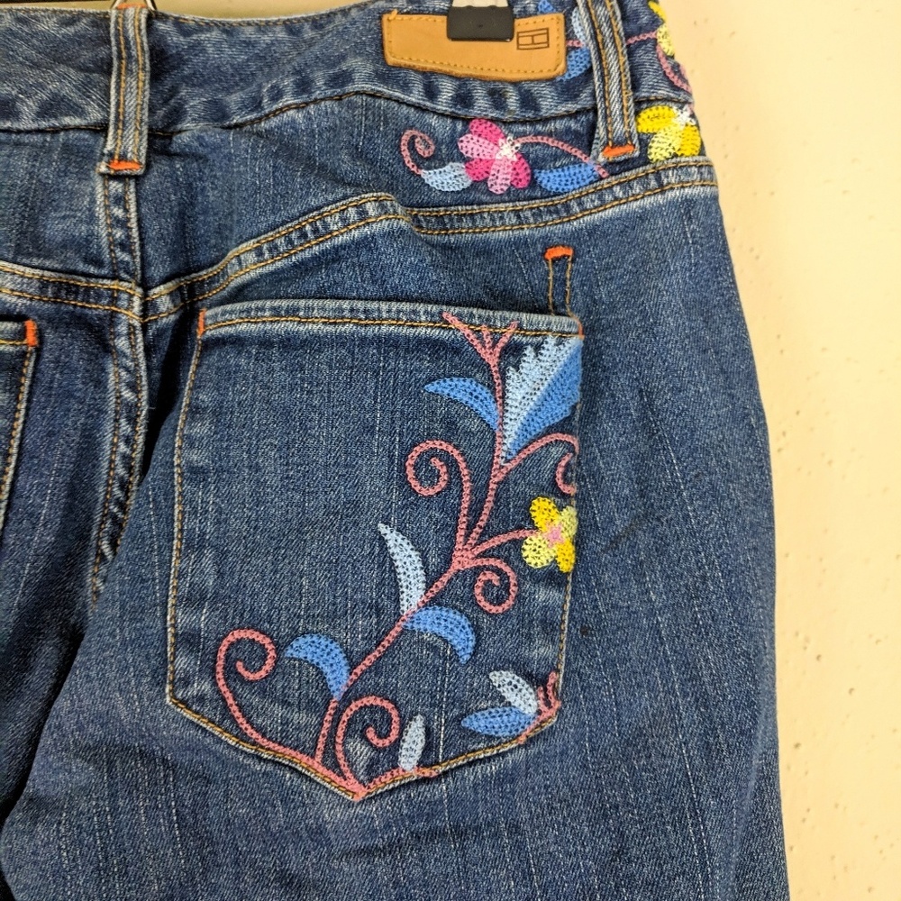 VTG Tommy Hifilger Floral Embroidered Capri - Picture 8 of 8
